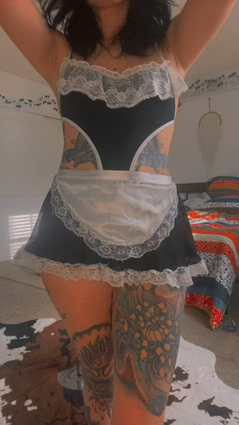 alt alternative ass big ass cosplay costume maid onlyfans tattoo tiktok gif