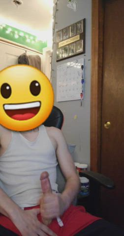big dick cock cum cumshot jerk off masturbating monster cock penis solo gif