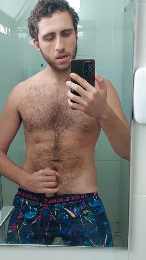 amateur cock gay hairy hairy chest hairy cock handjob male masturbation masturbating