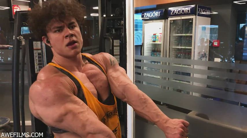 bodybuilder muscles muscular girl gif
