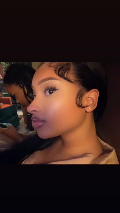 eye contact lips lipstick tongue fetish gif