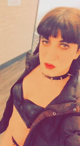 femboy hotel public roommate sissy tits trans gif