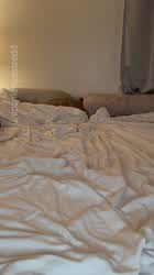 Your view watching me get on the bed 😉