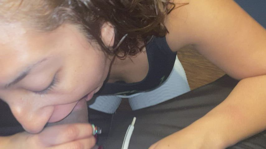 BBC Blowjob Latina gif