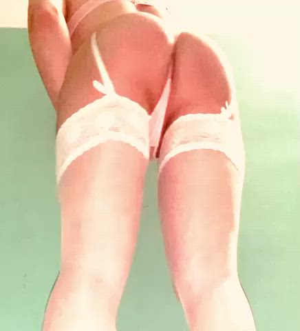 asshole femboy lingerie public sissy solo gif