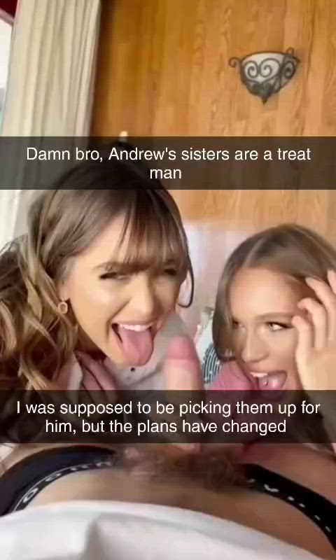 blowjob caption double blowjob ffm pov riley reid sky bri threesome gif