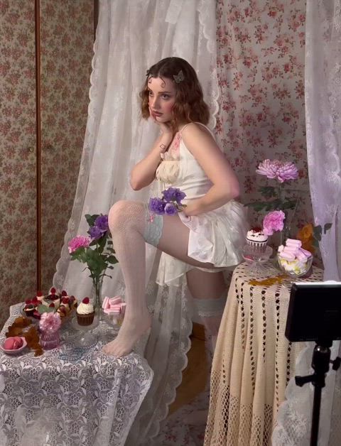 blonde cute italian lingerie porcelain goirl gif