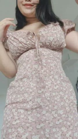 Asian Ass Big Ass Big Tits Curvy Dress Hourglass Tits gif