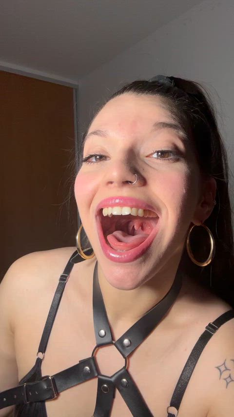 long tongue tongue tongue fetish gif
