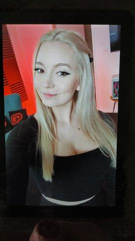 big tits blonde celebrity cum cumshot czech facial gamer girl tiktok tribute gif