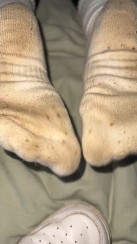 My white Nike socks are literally BLACK after wearing them 7 days.. 11 more days