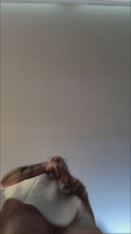 Casually pacing the room I suppose.