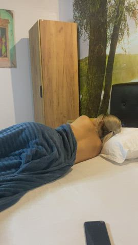 blonde naked tattoo gif
