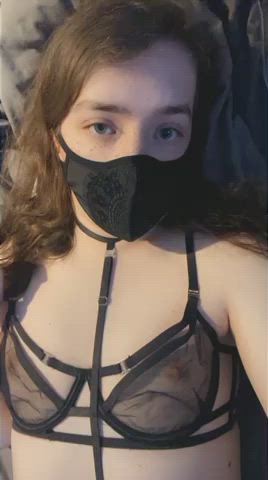 Lingerie Sissy Stockings gif