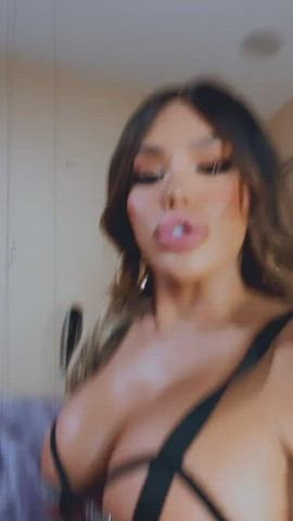 big dick big tits sucking trans trans woman gif