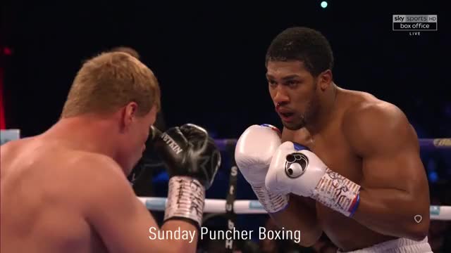 Anthony Joshua got hit by Alexander Povetkin.  A lot.