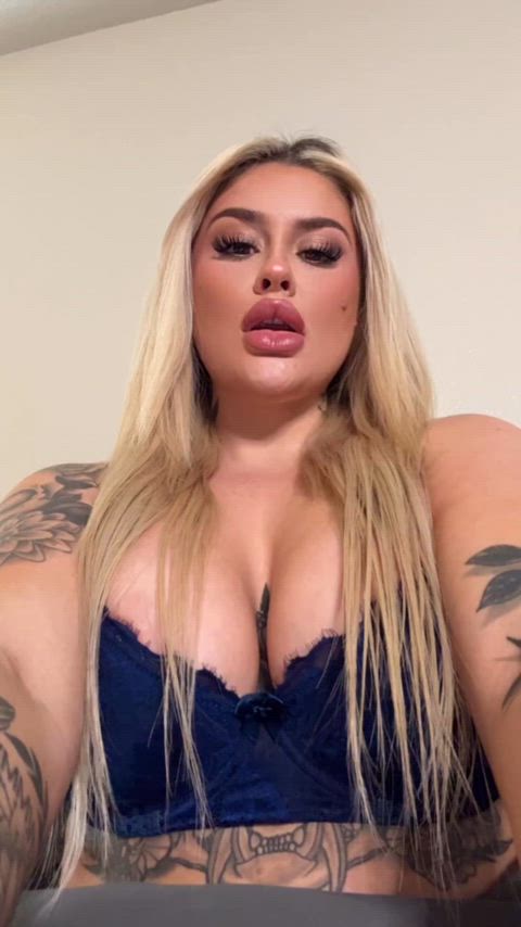 blonde cleavage huge tits milf onlyfans sexy white girl gif