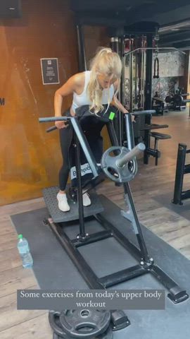 Ass Blonde Workout gif