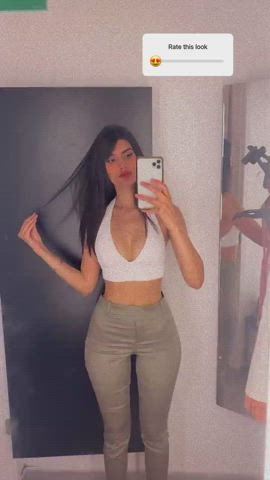Ass Brunette Mirror gif