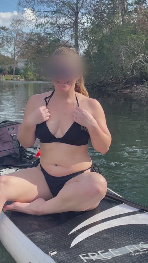 beach bikini flashing natural tits outdoor public tits gif
