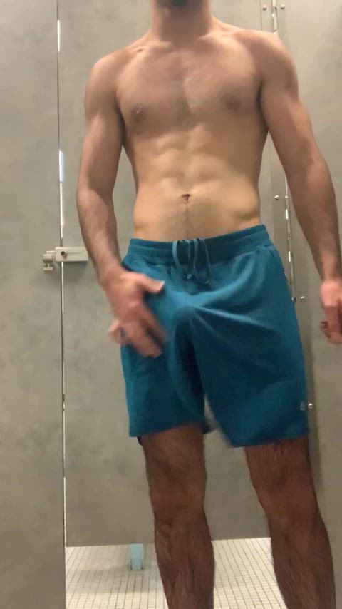 changing room cockflash gym teen gif