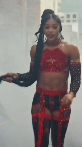 abs ebony fitness muscles muscular girl wrestling gif