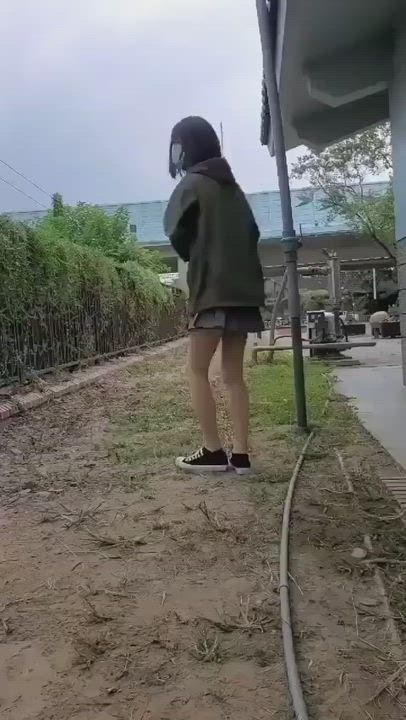 Anal Beads Asian Public gif