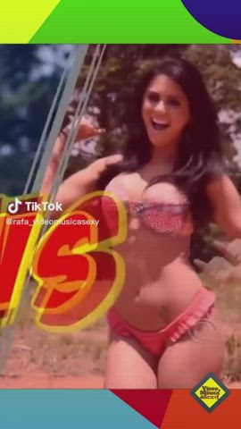 bikini body boobs brazilian brunette dani goddess sensual tease tiktok gif