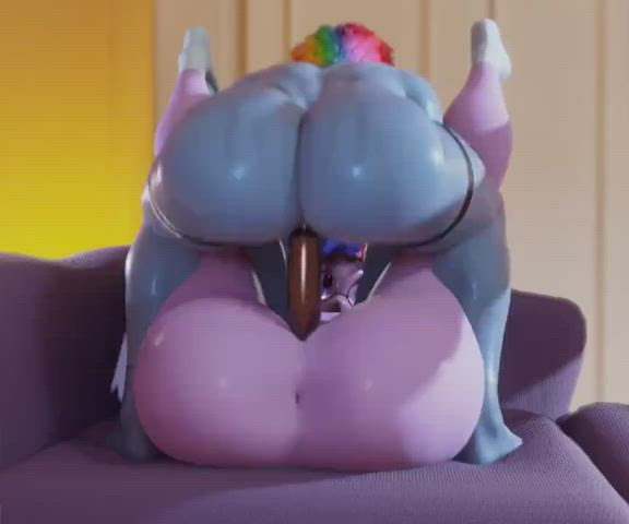 animation asshole cartoon couch sex fantasy lesbians sfm strap on r/matingpress gif