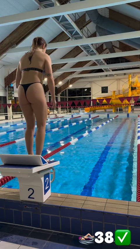 bikini sport sports bra swimming pool watersports gif