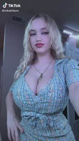 Blonde Huge Tits TikTok gif