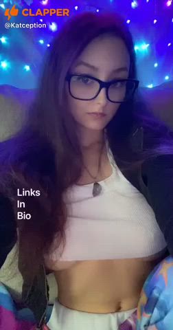 big tits flashing katception natural tits petite tank top tiktok gif
