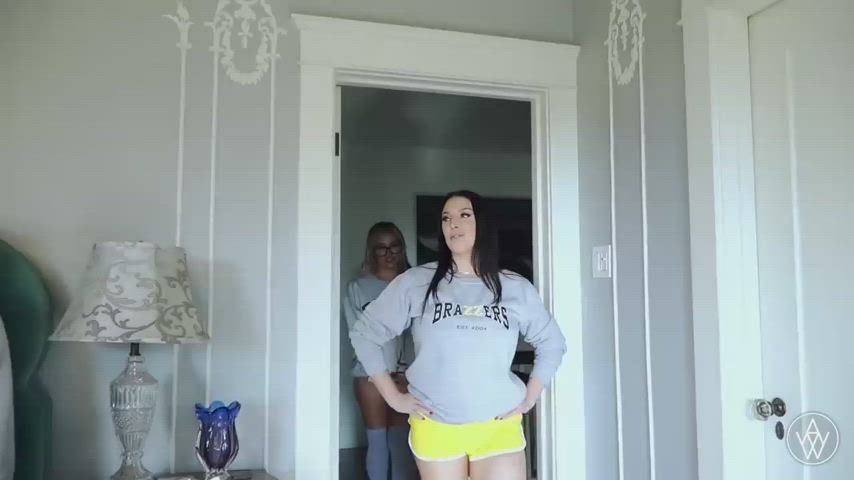 Angela White Big Tits Lesbian Lesbians MILF OnlyFans gif