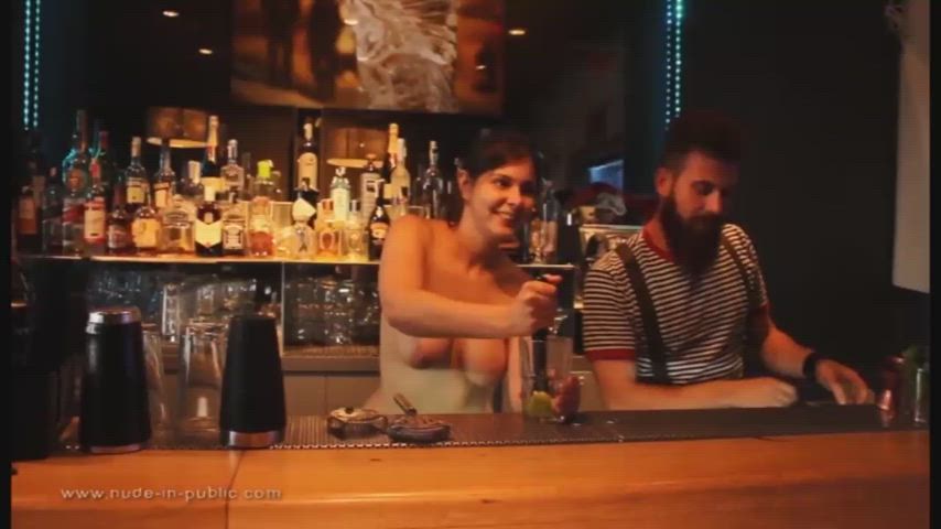 big tits exhibitionist public gif