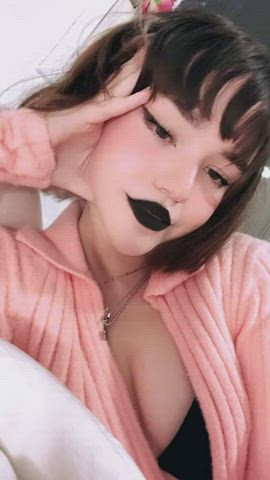 eye contact teen tongue fetish gif