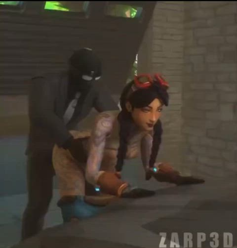 Jules Bent Over by her Own Henchman (zarp3d)