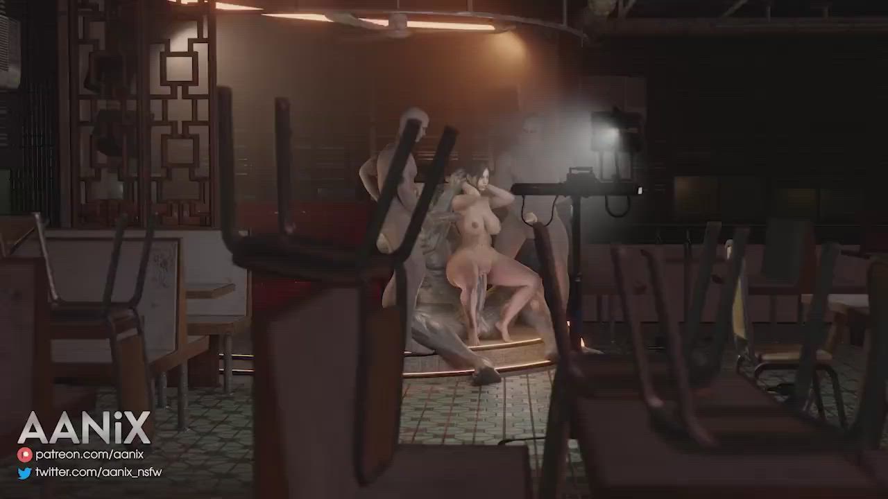 Claire Riding Mr.X (Aanix) [Resident Evil]