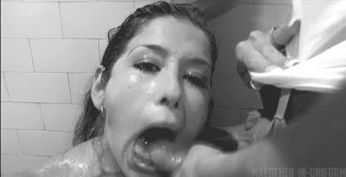 Facial Piss Pissing Rough Shower gif