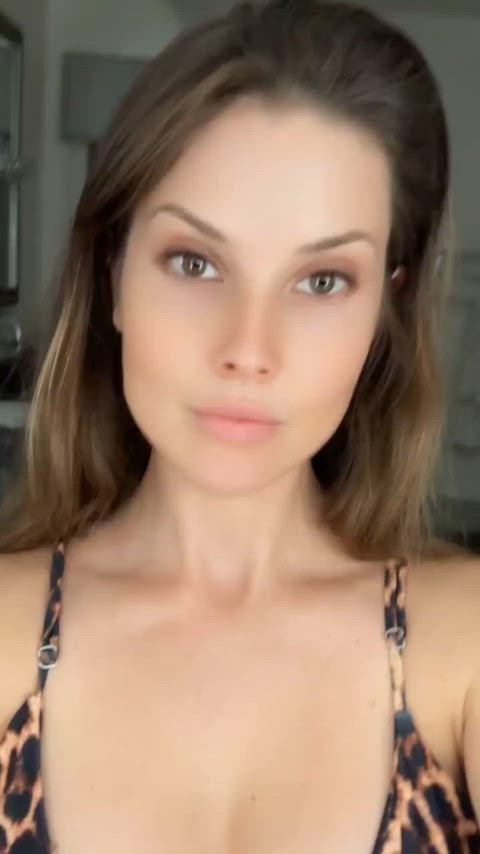 amanda cerny bikini cleavage gif