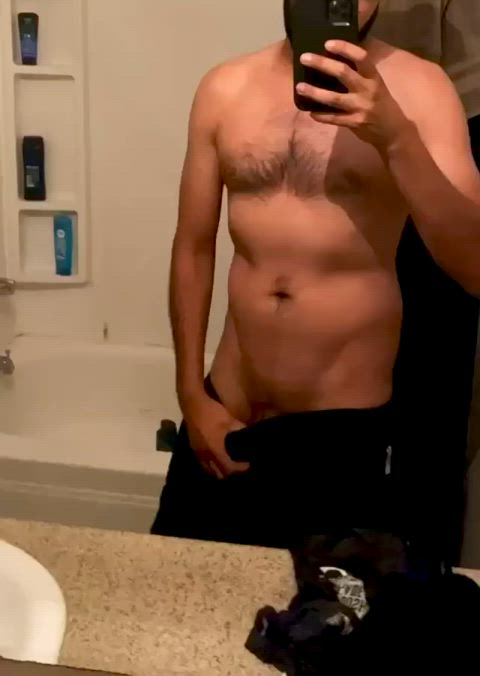 Horny and jacking off in the bathroom…