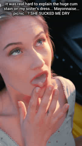 brother caption cum in mouth cum swallow cumshot sister taboo gif