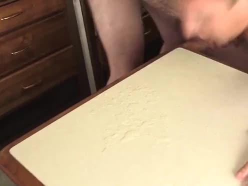Your punishiment after dad's spent hours cleaning the kitchen and you spill your