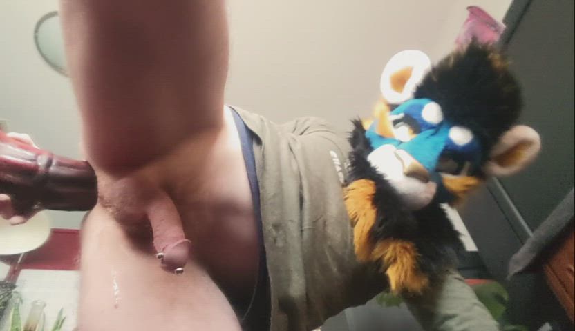 Getting the cum fucked out of me with a horsecock!