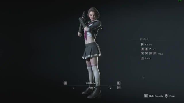 re3remake, Jill wearing Becca's uniform (xZombieAlix)
