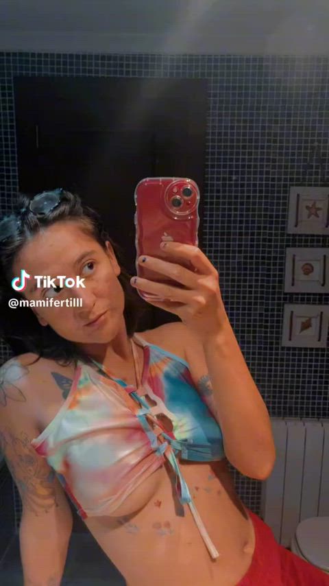 amateur babe tiktok tits gif