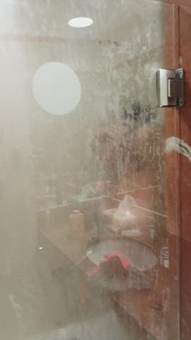 big tits shaved pussy shower boobs curvy gif