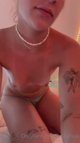 nude teasing thong gif