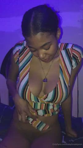 Big Tits Blowjob Ebony Interracial Petite Undressing Vertical gif