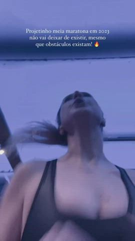blonde cute natural tits gif