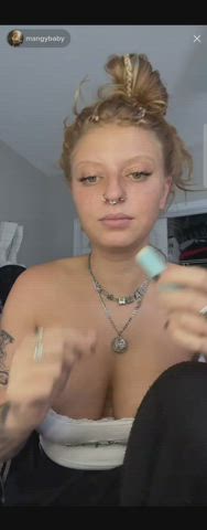 big tits boobs huge tits natural tits redhead tits gif